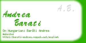 andrea barati business card